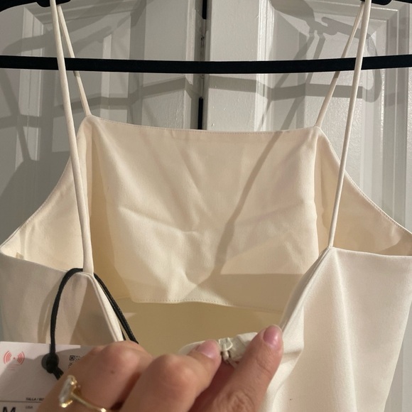 Zara Strapless Cream Dress - Picture 8 of 8
